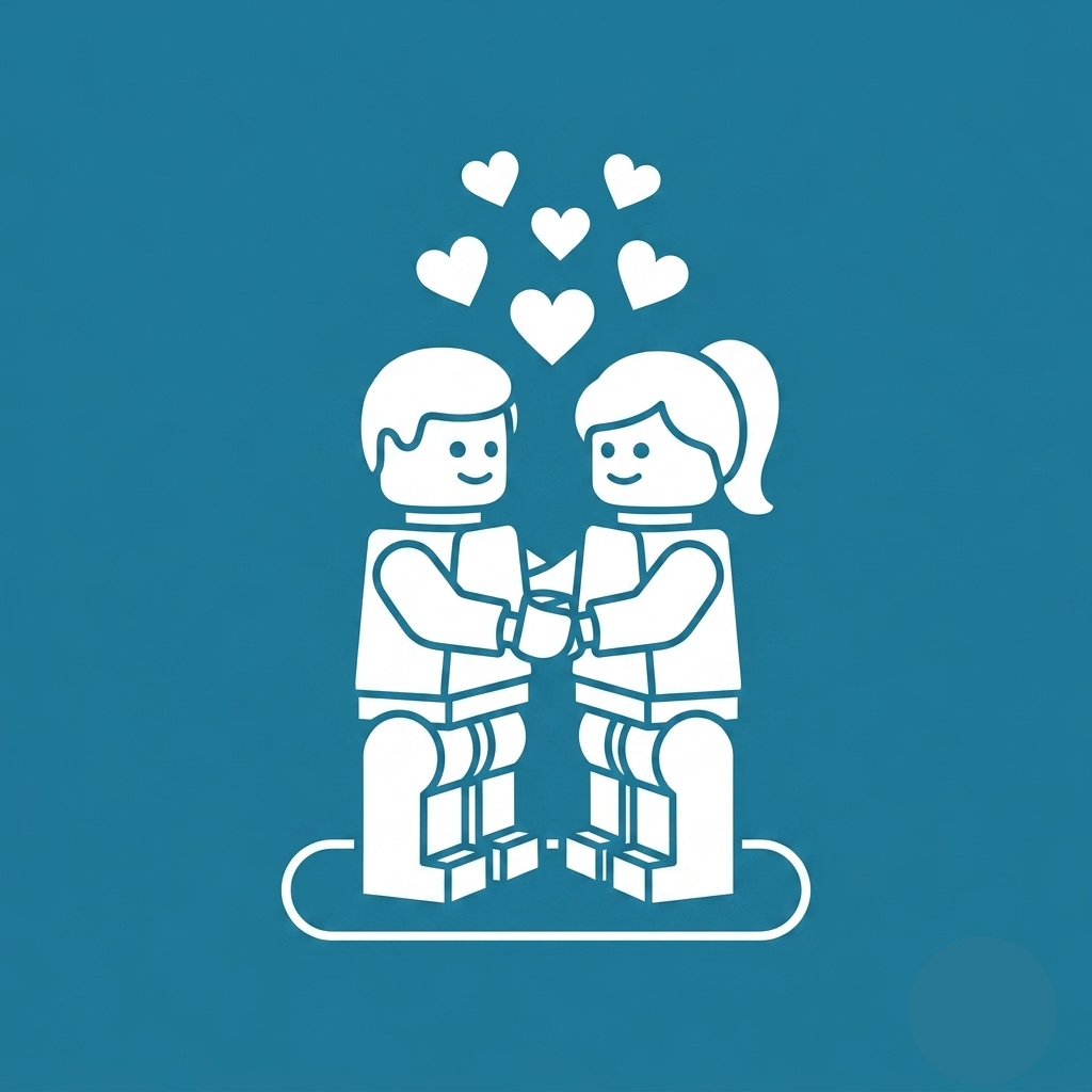 Ilustración de una pareja RevoLego